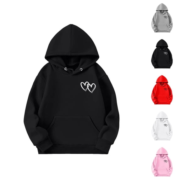Girls Soft Graphic Hoodie Sweatshirt Long Sleeve Pullover Crewneck Cute Top for Kids Everyday Fashion