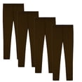 thumbnail image 1 of Girls Soft Leggings 4 Pack Kids Winter Warm Stretchy Leggings, 1 of 4
