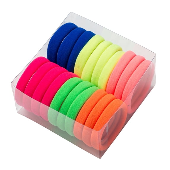 Girls Soft Seamless Hair Rope Bands Non-Damage Elastic Ponytail Holders Baby Headband Accessories Set
