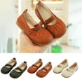 thumbnail image 1 of Girls' Soft Sole Single Shallow Mouth Princess Shoes Beige qILAKOG Size 8, 1 of 6