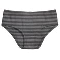 thumbnail image 1 of Made in USA Girls Stripe Briefs Underwear | Charcoal, 1 of 2