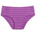 thumbnail image 1 of Made in USA Girls Stripe Briefs Underwear | Plum, 1 of 2