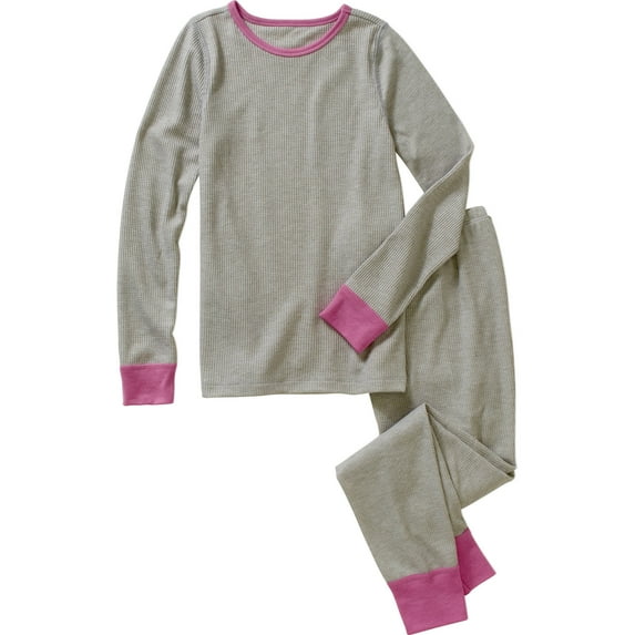 Girls' Soft Waffle Thermal Underwear Set