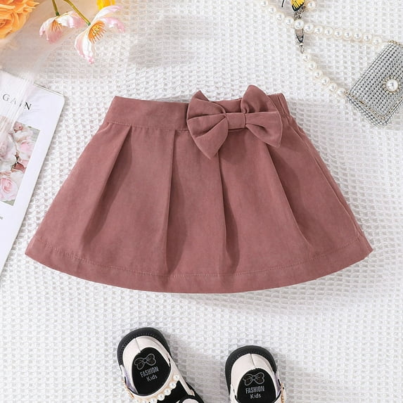 Girls' Solid Color Casual Pleated Skirt Fashion Multipurpose Pleated Skirt Dresses For Girl Trendy Dress