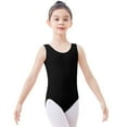 thumbnail image 1 of Girls' Solid Color Dance Leotard with Skirt Set for Ballet Gymnastics and Practice, 1 of 9