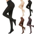 thumbnail image 1 of Girls Solid Color Footed Pantyhose Tights Semi Opaque Casual Wear, 1 of 8