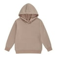 thumbnail image 1 of Girls Solid Color Hooded Pullover, Long Sleeve Lined Sweatshirt, Cozy Casual Outerwear for Everyday Wear,Size:12-13 Years, 1 of 4