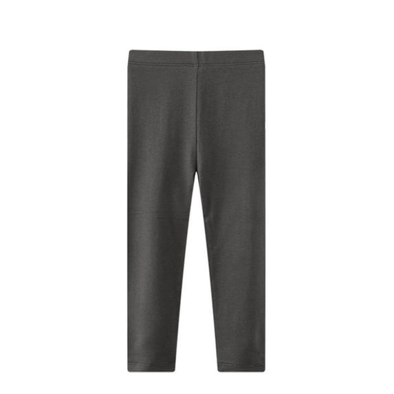 Girls' Solid Color Legging Pant, Kids Fall Winter Loungewear Leggings Elastic Cotton Tight Pants Ladies Jogger Pants Brown 6-7Y