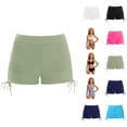 thumbnail image 1 of Girls Solid Color Swim Bottoms High Waist Swimwear Two Piece Comfortable Stretchy Swim Shorts For Toddler Kids, 1 of 4