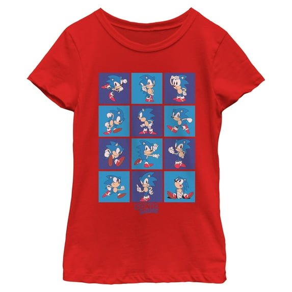 Girls Sonic the Hedgehog Classic Poses T Shirt