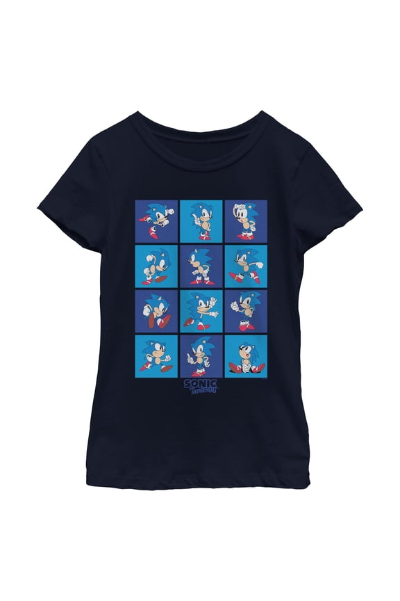 Girls Sonic the Hedgehog Classic Poses T Shirt
