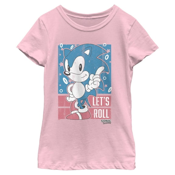 Girls Sonic the Hedgehog Let's Roll Distressed T Shirt