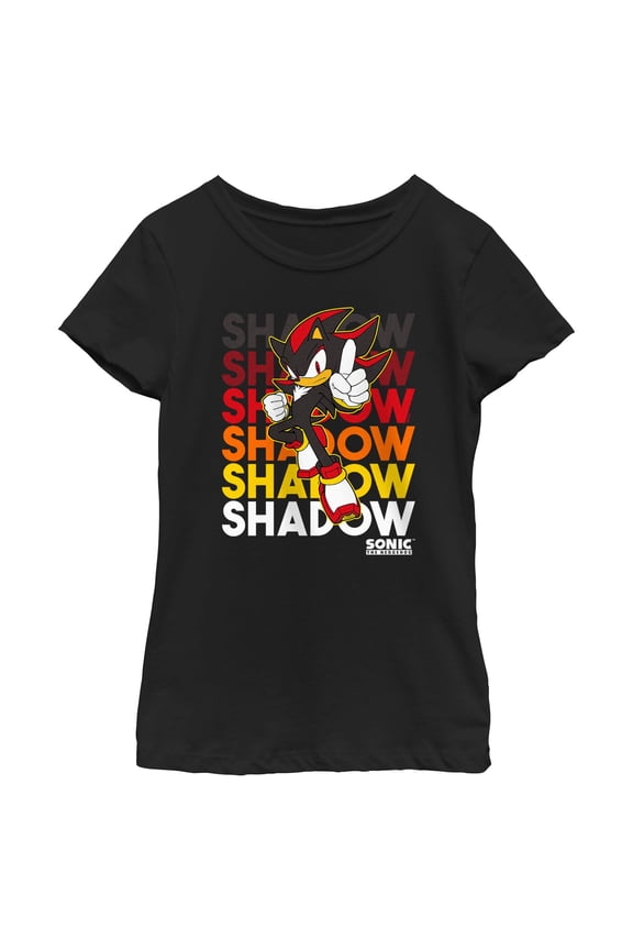 Girls Sonic the Hedgehog Shadow Stack T Shirt