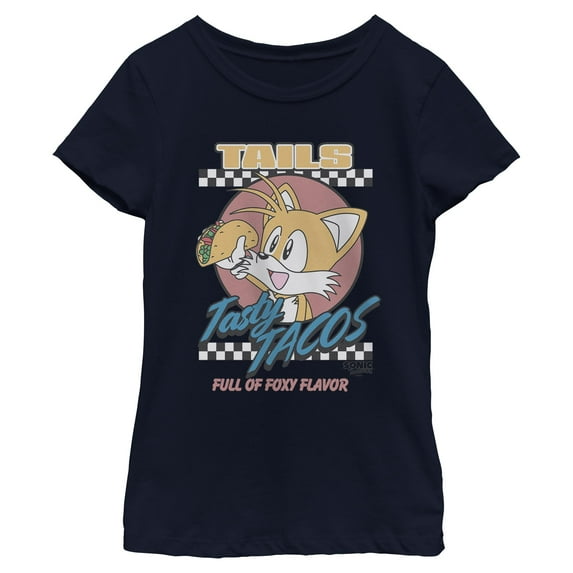 Girls Sonic the Hedgehog Tails Tasty Tacos T Shirt