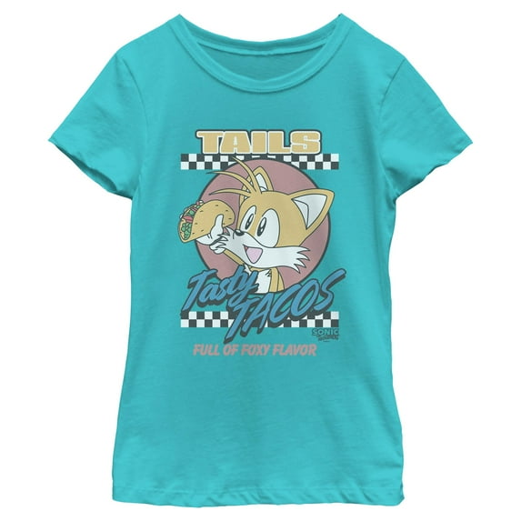 Girls Sonic the Hedgehog Tails Tasty Tacos T Shirt