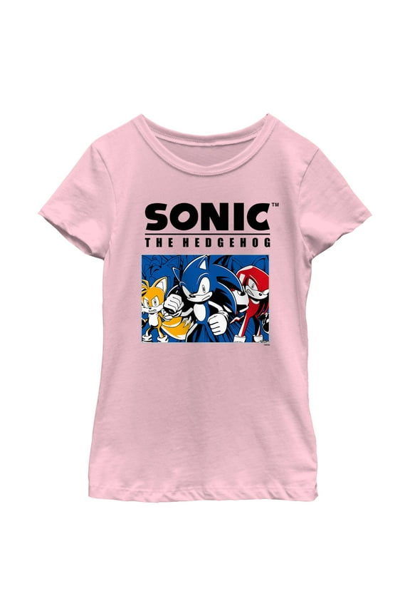Girls Sonic the Hedgehog Trio Group Shot T Shirt