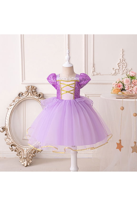 Girls Sophia Dress Up Female Princess Christmas Birthday Dress for 2-7Y