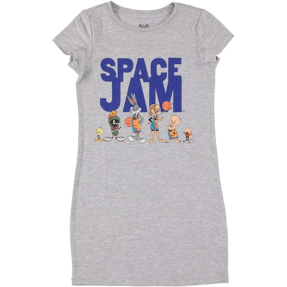 Girls' Space Jam T-Shirt Dress - Lola Bunny, Bugs Bunny, Tweety T-Shirt Dress