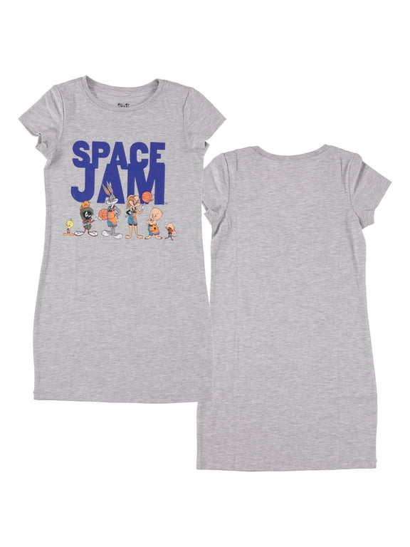 Girls' Space Jam T-Shirt Dress - Lola Bunny, Bugs Bunny, Tweety T-Shirt Dress