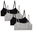 thumbnail image 1 of Girls Spaghetti Cotton Crop Bra 4 Pack, 1 of 2