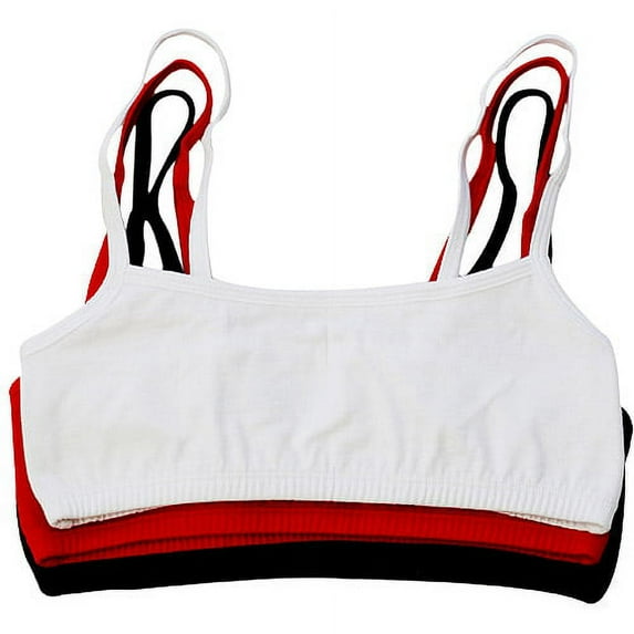 Girls' Spaghetti Strap Sport Bras 3 Pack