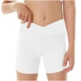 thumbnail image 1 of Girls Spandex Biker Shorts High Waist Workout Pants Stretch Youth Kids Athletic Gymnastics Yoga Dance Compression Shorts, 1 of 3
