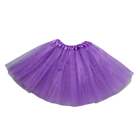 Girls Sparkle Tulle Tutu Skirt for Toddlers - Princess Party Dance Skirts (Red)
