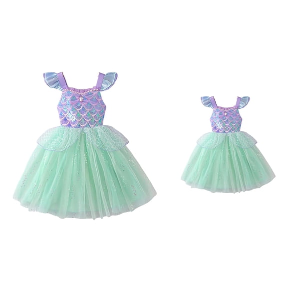 Girls Sparkling Sequin Tutu Dress, for Toddler Kids' Birthday Party