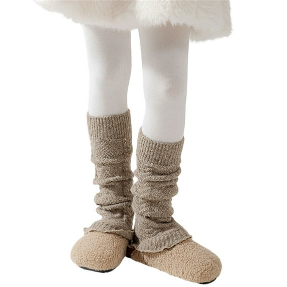 Girls Sparkly Leg Warmer Brilliant Pattern Stackable Socks Comfortable Stretchy Designing for School Party Daily Use