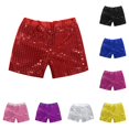 thumbnail image 1 of Girls Sparkly Sequin Shorts with Elastic Waist, Glitter Party Pants for Dance Practice, Birthday Celebration and Performance, 1 of 7