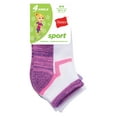 thumbnail image 1 of Girls' Sport Ankle Socks, 4-Pack, 1 of 3