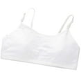 thumbnail image 1 of Girls Sports Bra Training Bras Seamless Wireless Spaghetti Straps Underwear Camisole Soft and Comfortable Cotton Crop Tops Kids Bralettes White 9-13 Years, 1 of 6