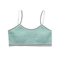 thumbnail image 1 of Girls Sports Bra Training Bras Training Bras for Girls Seamless Cami Cotton Bralettes Sports Ribber Cropped Vests Green L, 1 of 3