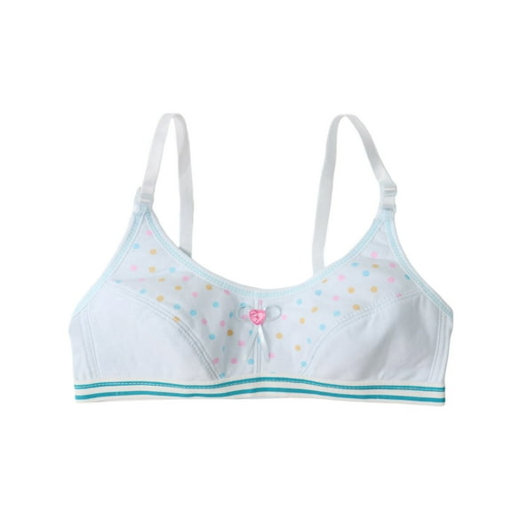 Girls Sports Bras 10-12 Breathable Youth Bras Minimalist Style Durable Bras for Active Teens Light Blue 32