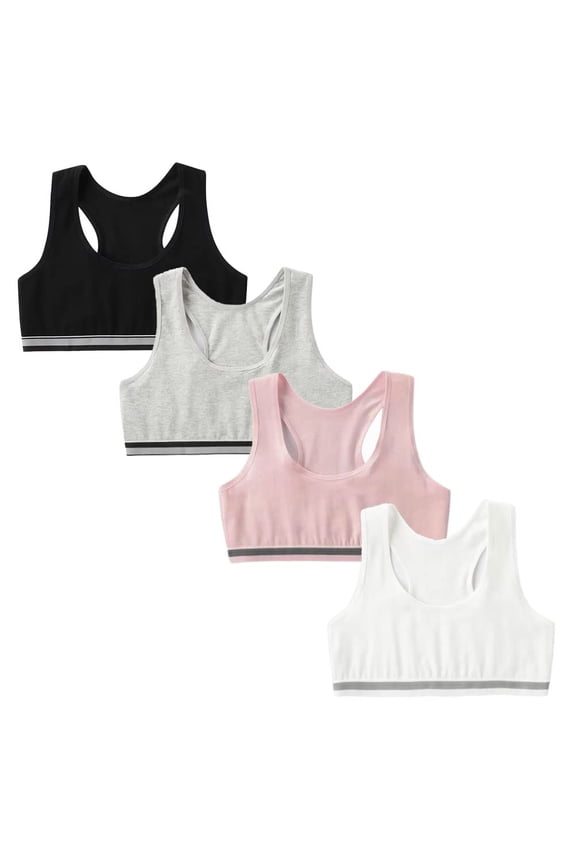 Girls' Training Bras Developed Training Kids Sports No Wire Teen Bra Teens 10-16 Years