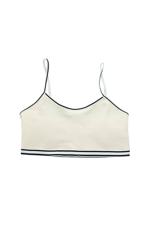 Girls Sports Bras Fitness Comfort Flex Fit Seamless Padded Everyday Bra Bralette Crop Cami Tank Tops for 8-13 Years