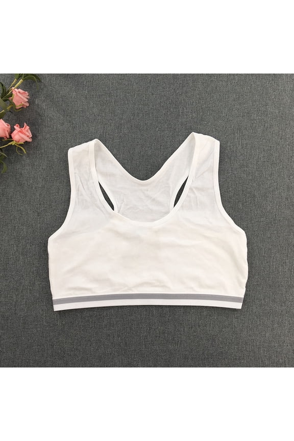 Girls Sports Bras and Undershirts Soft Breathable Athletic Wear for Kids Comfortable Supportive Training Tops