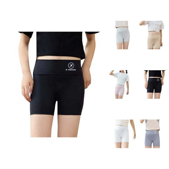 Girls' Sports Shorts Breathable Elastic Summer Casual Bottom Pants with High Waist and Built-In Liner for Active Girls Ages 2 to 16