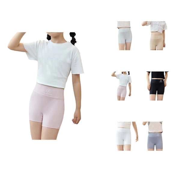 Girls' Sports Shorts Breathable Elastic Summer Casual Bottom Pants with High Waist and Built-In Liner for Active Girls Ages 2 to 16