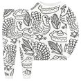 thumbnail image 1 of Girls Sporty Outfit Sets Long Sleeve Pajama 2 Piece Sleep Prints Girls Spring Clothes,White,Size 5 -6 Years, 1 of 8