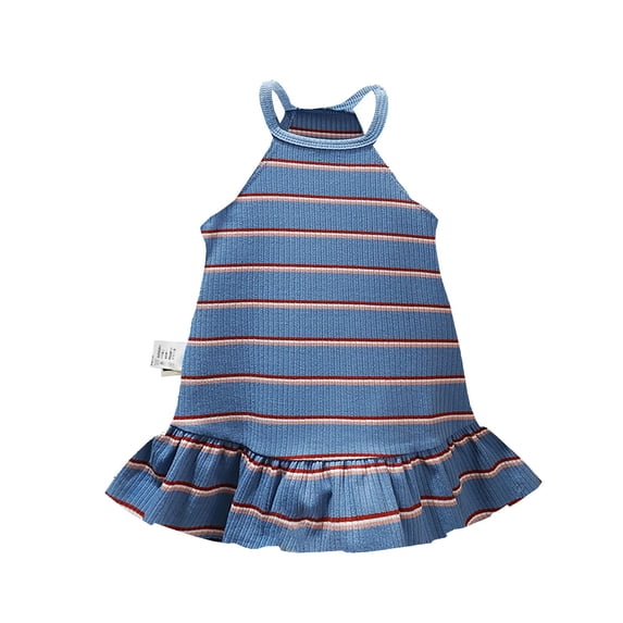 Girls Spring Dress Baby Daisy Stripe Beach Clothes Princess Dresses For Girls Size 3-4T