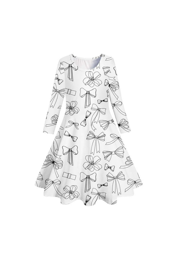 Girls Spring Dress Handmade Doodle Sketch Coloring Fundiy Hand Painted Party Es Clothes