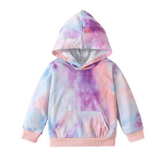 Nvatorfox Toddler Hoodie Girls Tie Dye Size 1Y-8Y Pullover Sweatshir