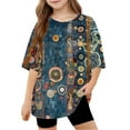 thumbnail image 1 of Girls Spring Shirt Crewneck Tee Shirts Short Sleeve Shirts Boys Size 6 Floral Print Shirt Girls Blouses Size 12-14 Get it Fast, 1 of 7