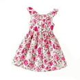 thumbnail image 1 of Girls Spring Summer Floral Dress Girl Sun Dress Floral Seaside Beach Dress Overall Outfits Cute Dresses 4-5 Years, 1 of 6