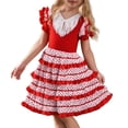 thumbnail image 1 of Girls Spring Summer Floral Dress Spanish Dance Dress Dance Dress Ballet Dress For Flowy Dresses 8-9 Years, 1 of 4