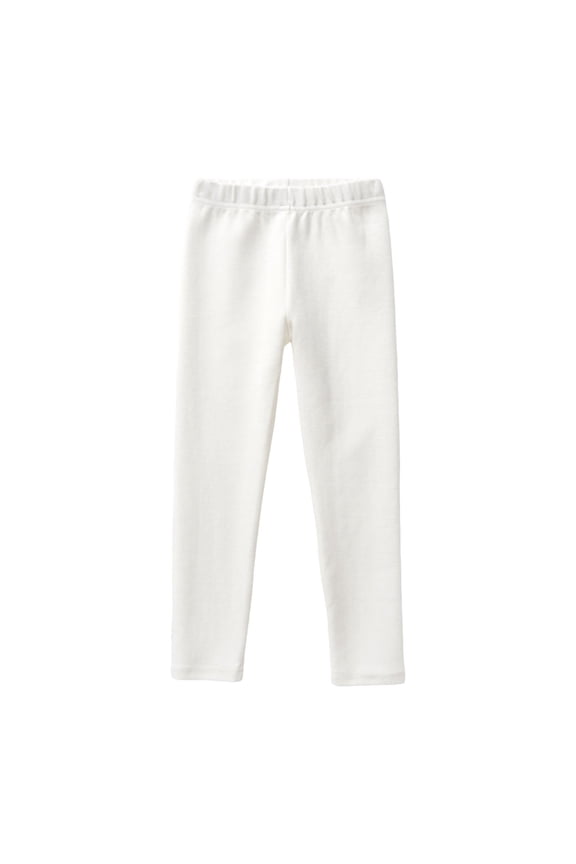 Girls' Spring and Autumn Solid Color Woolen Comfy Pants for Easygoing Daily Wear, Soft Fabric and Elastic Waistband