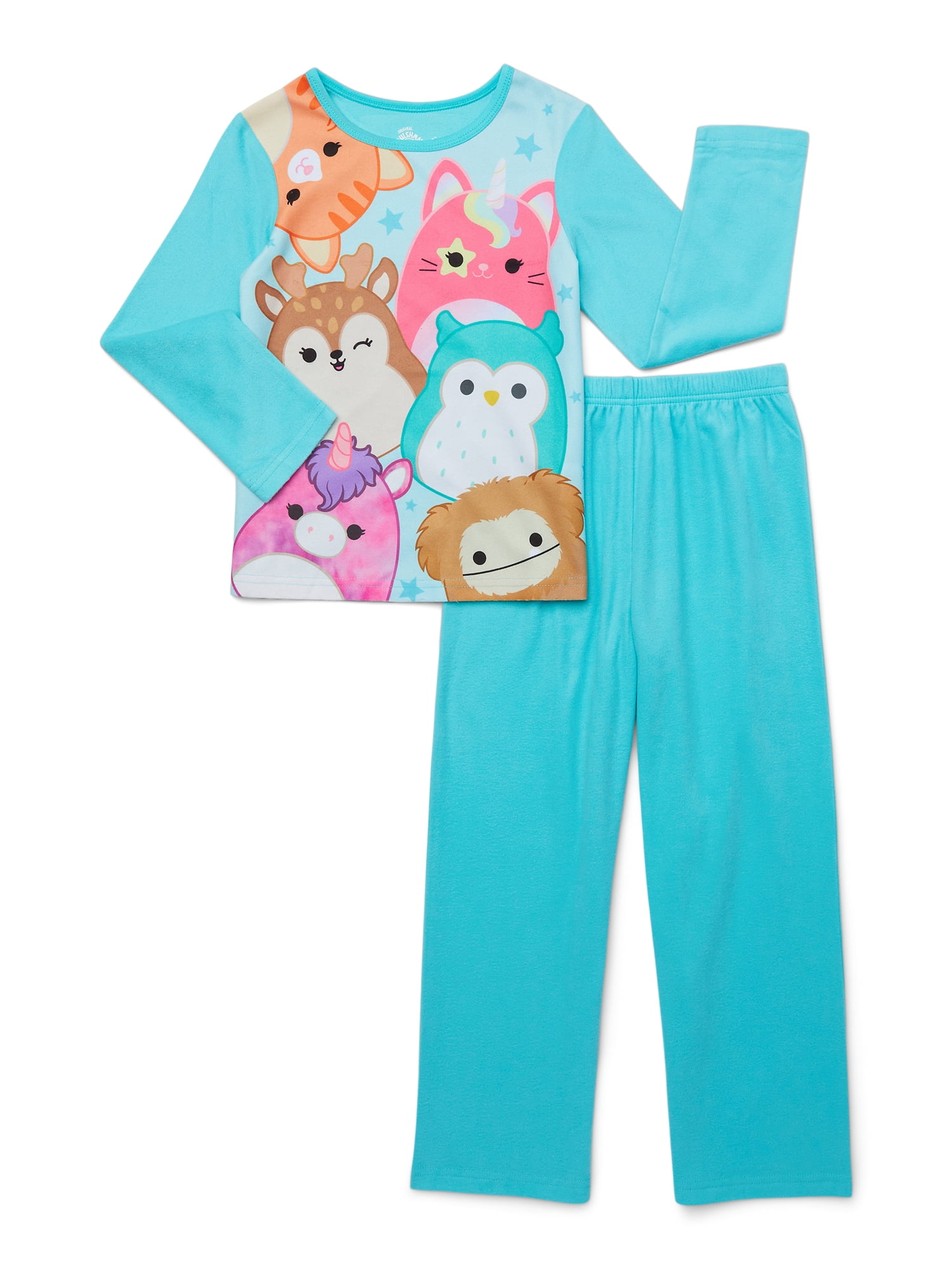 Girls Long Sleeve Top and Pants Pajama Set, 2-Piece, Sizes 4-12