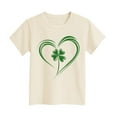 thumbnail image 1 of Girls St Patricks Day Shirt 10/12 Funny Shamrock Active Short Sleeve T-Shirt Crewneck T Shirts for Boys and Girls Yellow,8-9 Years, 1 of 4
