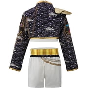 Girls Stage Performance Outfit with Top and Pants Halloween Cosplay Costume